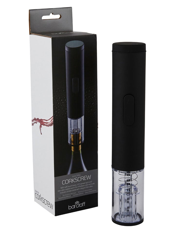 BarCraft Korkenzieher in Schwarz - (H)26 x Ø 6 cm - 16% | Gedeckter-tisch