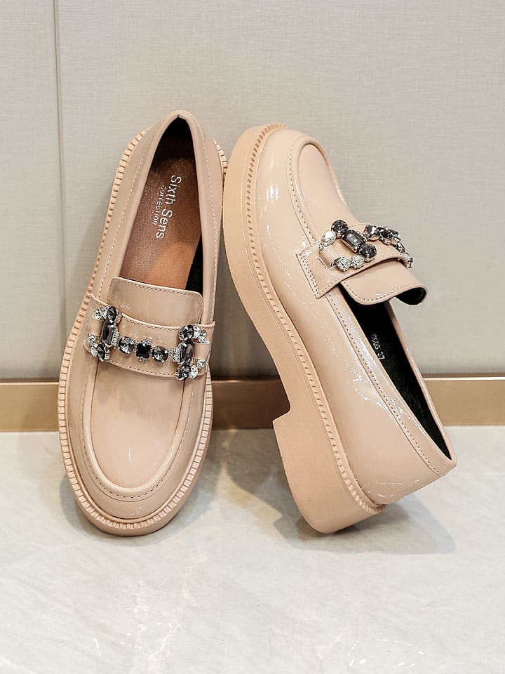 Sixth Sens Mokassins in Beige - 69% | Größe 39 | Damen-schuhe-halbschuhe