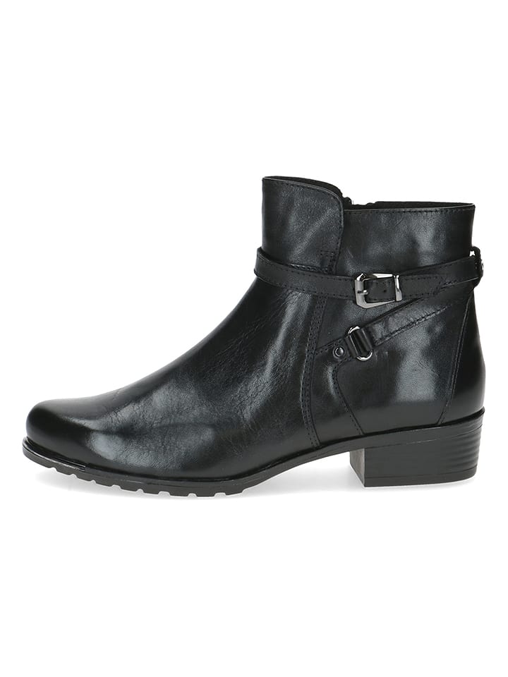 Caprice Leder-Ankle-Boots in Schwarz - 60% | Größe 36 | Stiefeletten