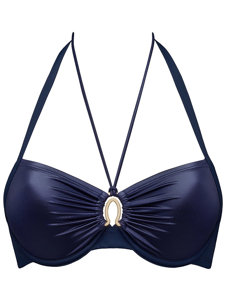 Marlies Dekkers Bikini-Oberteil "Jet Set" in Dunkelblau - 57% | Größe 80B | Damen-bademode
