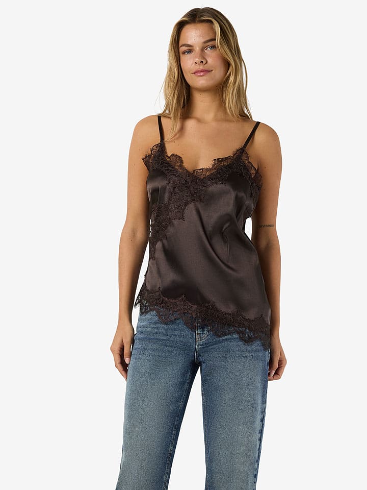 Noisy may Top "Sofie" in Dunkelbraun - 45% | Größe M | Damen-tops