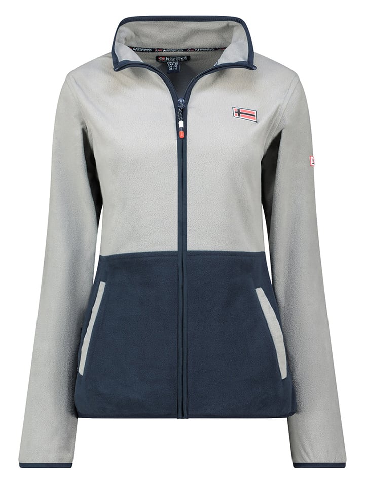Geographical Norway Fleecejacke "Touki" in Dunkelblau/ Grau - 71% | Größe S | Damenjacken