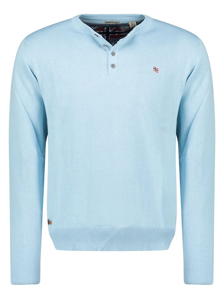 Geographical Norway Pullover "Fraser" in Hellblau - 71% | Größe S | Herren-plussize