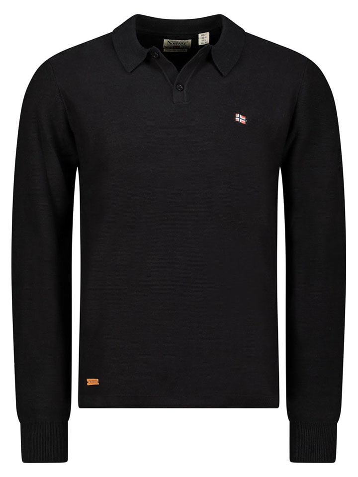 Geographical Norway Pullover "Fiji" in Schwarz - 72% | Größe S | Herren-plussize