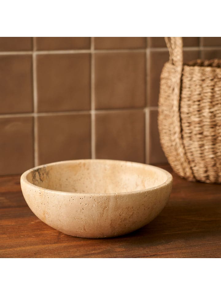 BELLA MAISON Dekoschale ''Ephesus'' in Beige - (H)7 x Ø 20 cm - 44% | Dekoschalen