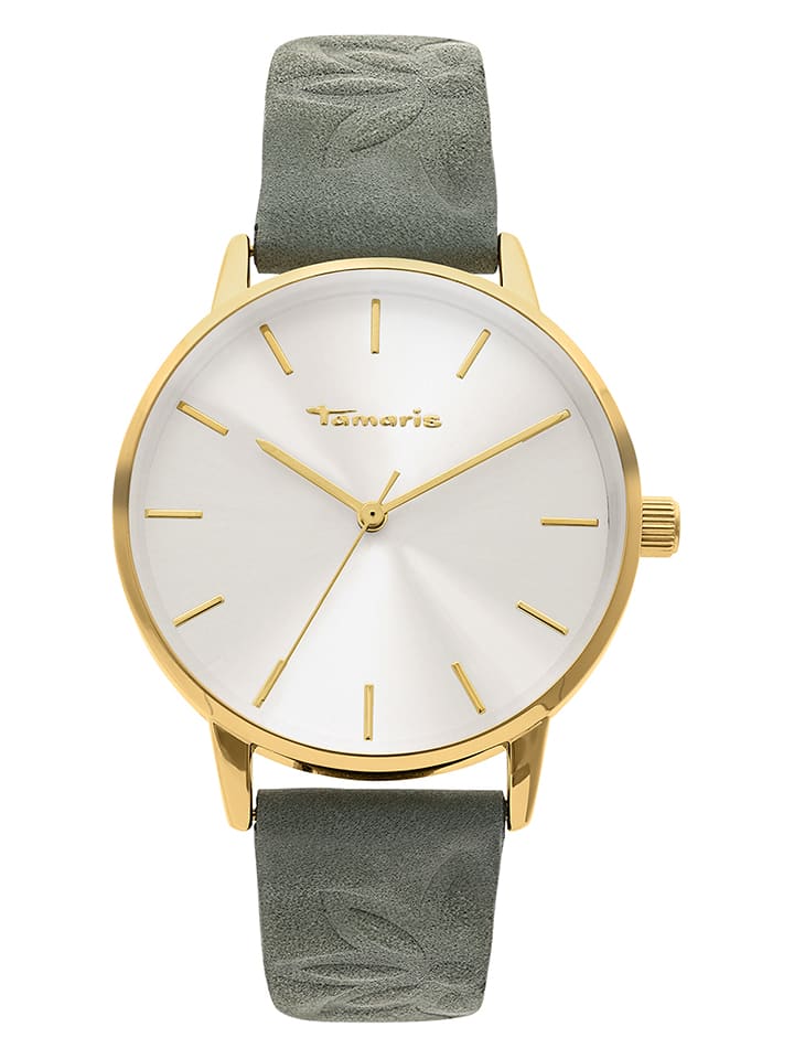 Tamaris Quarzuhr in Grau/ Gold/ Weiß - 61% | Damen-uhren
