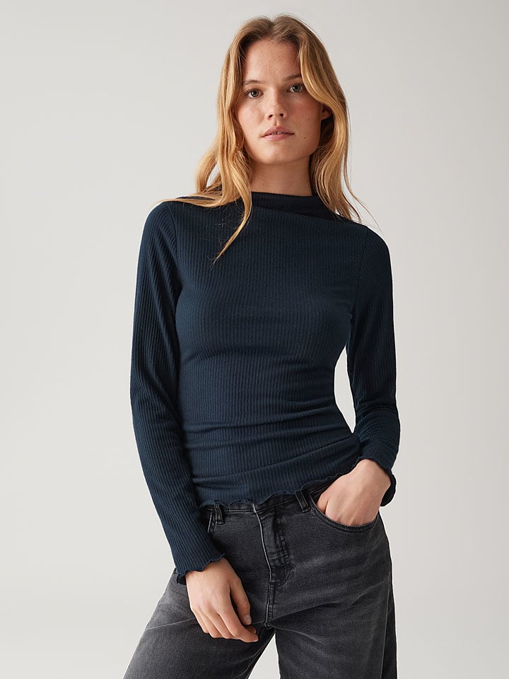 OPUS Longsleeve in Dunkelblau - 56% | Größe 40 | Damen-tops