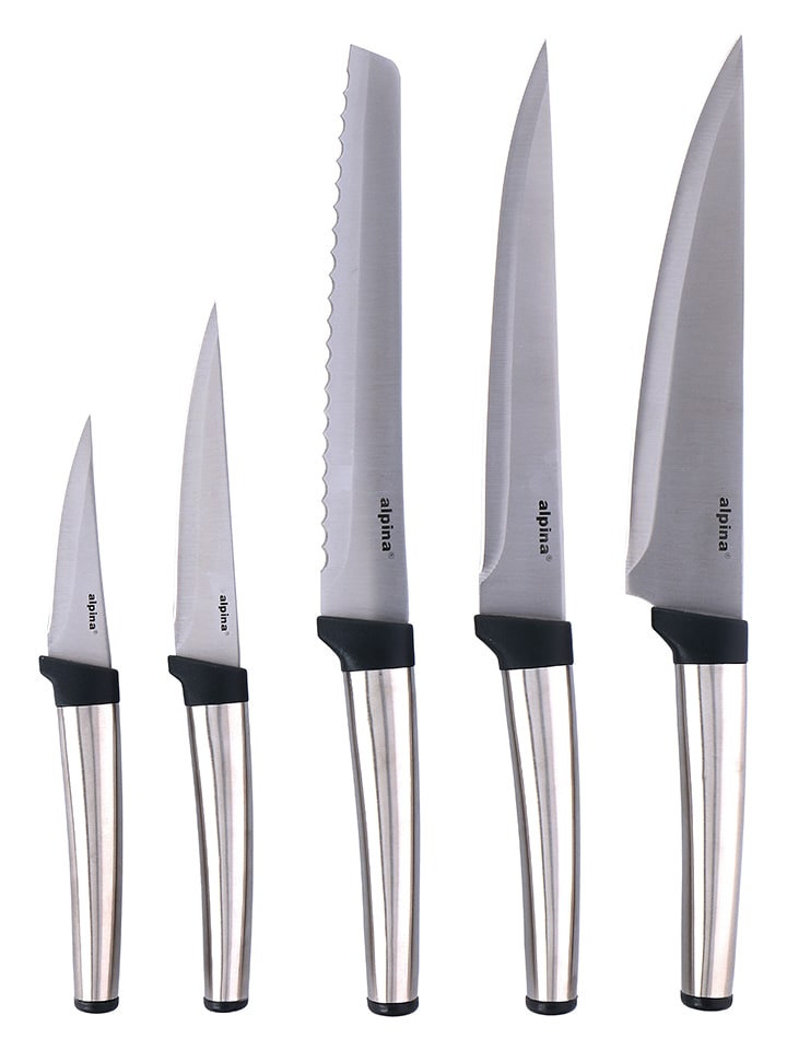 Alpina 5tlg. Küchenmesser-Set in Silber - 20% | Kuechenhelfer
