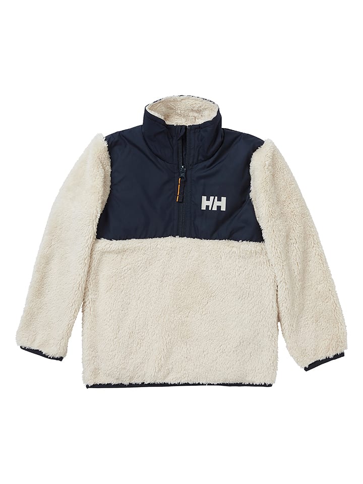 Helly Hansen Bluza polarowa "Champ" w kolorze kremowo-granatowym rozmiar: 116