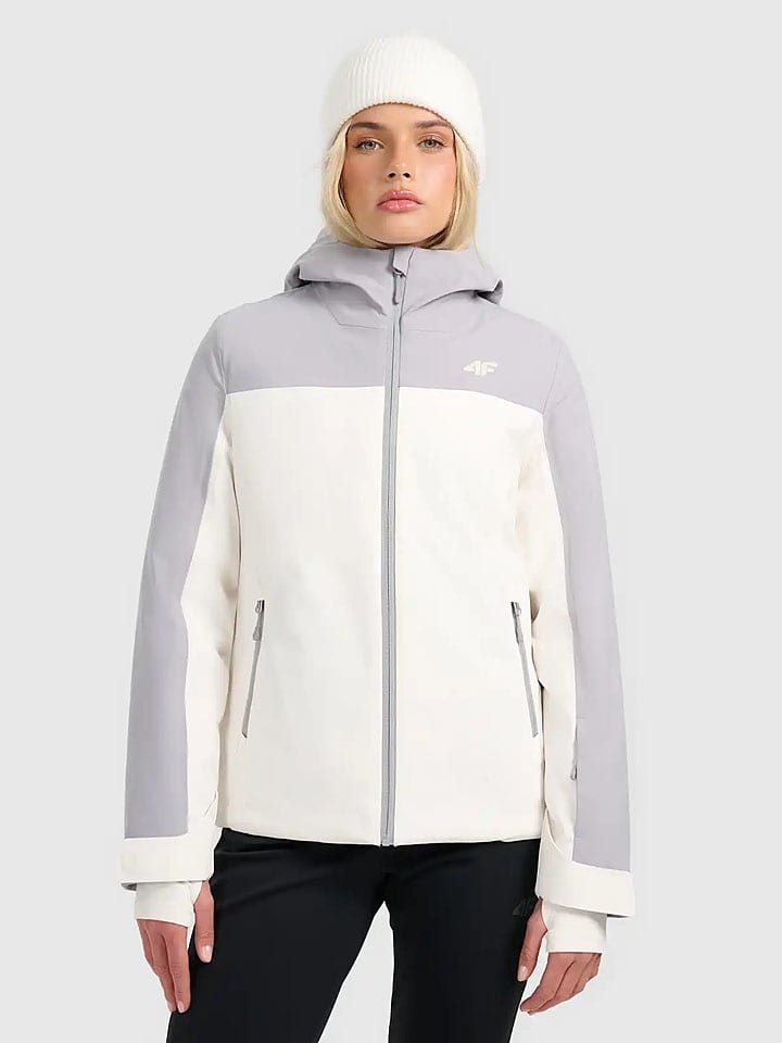 4F Ski-/ Snowboardjacke in Creme - 68% | Größe L | Damen-outdoorjacken