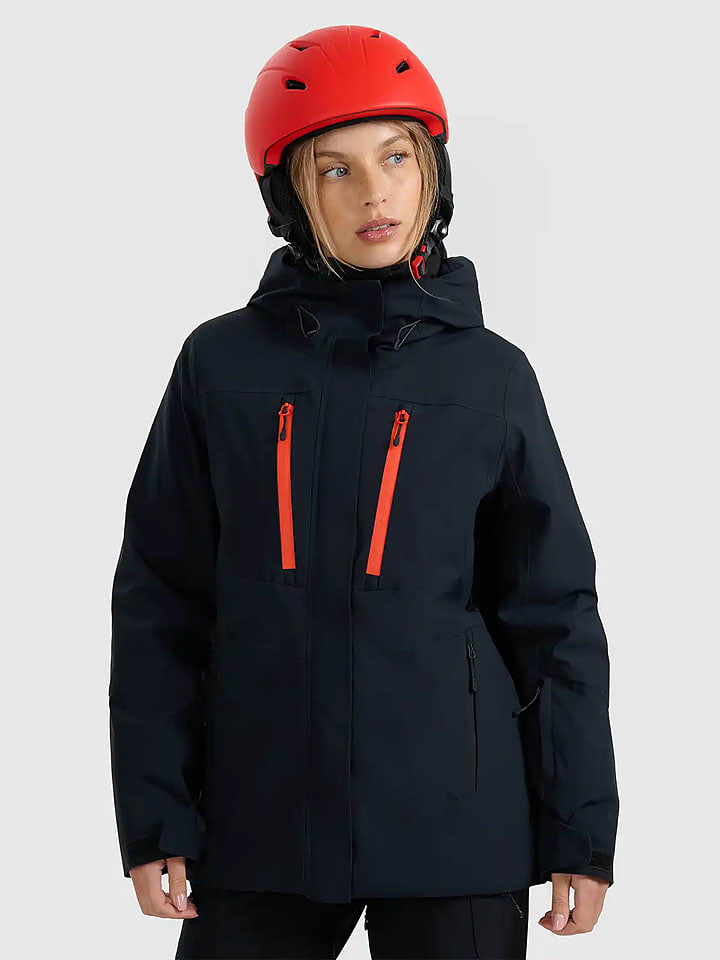 4F Ski-/ Snowboardjacke in Schwarz - 62% | Größe L | Damen-outdoorjacken