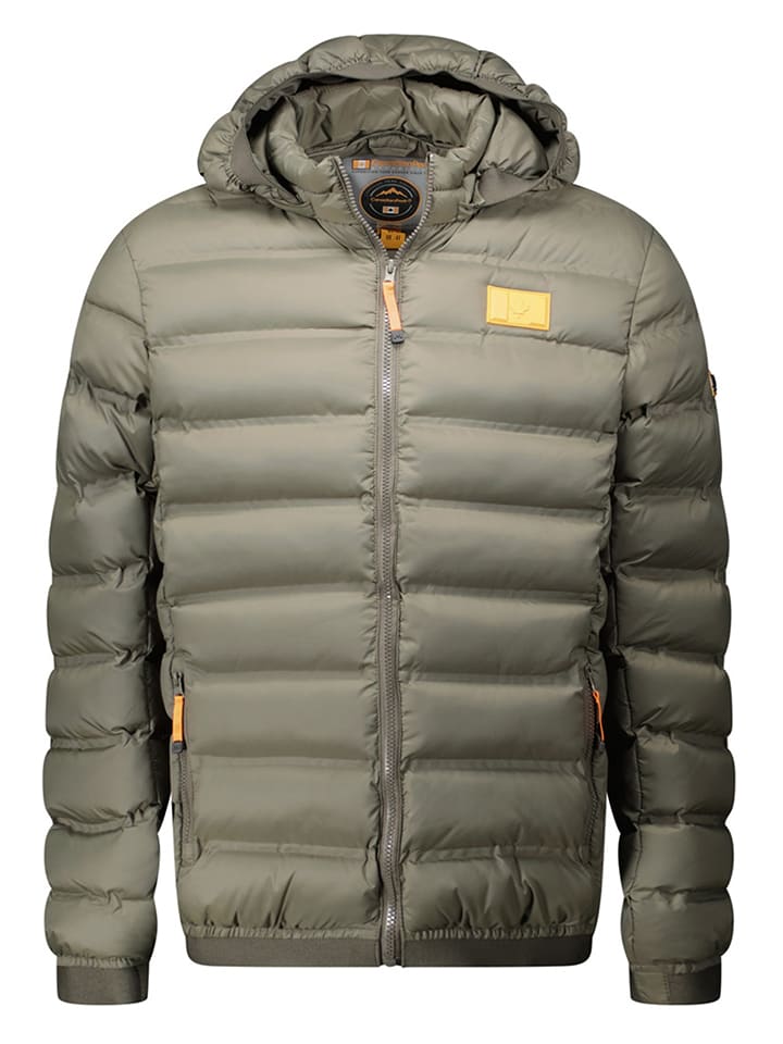 Canadian Peak Winterjacke "Boomboomeak" in Khaki - 72% | Größe XL | Herren-plussize