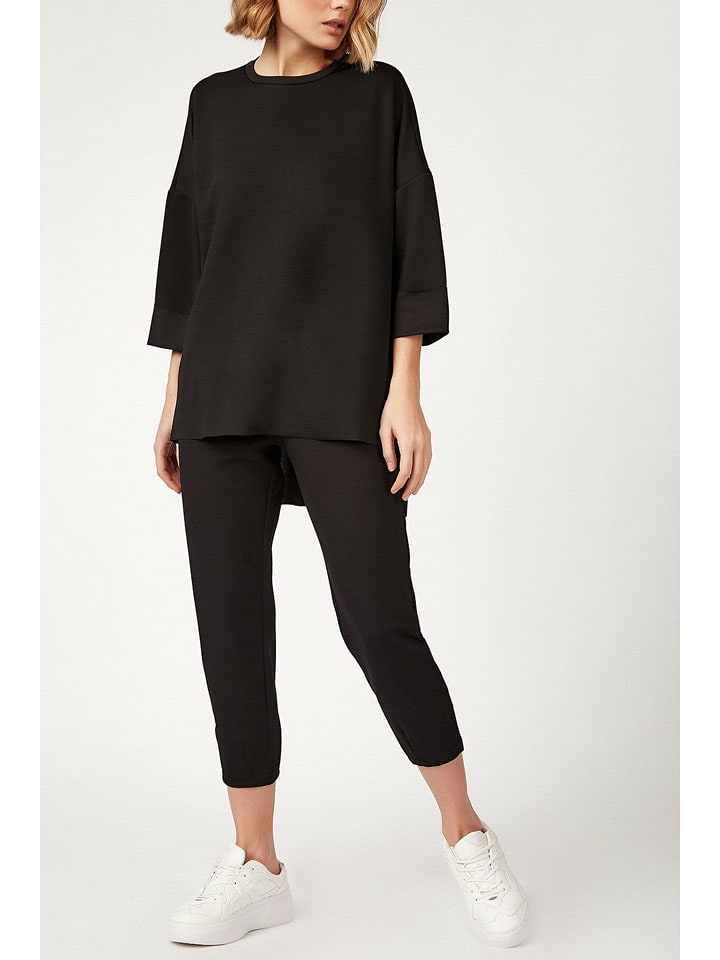 Milan Kiss 2tlg. Outfit in Schwarz - 60% | Größe M | Damen-blusen
