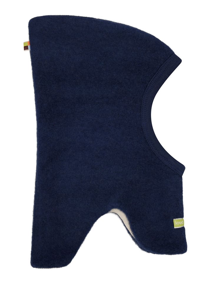 loud + proud Woll-Sturmhaube in Dunkelblau/ Beige - 34% | Größe 110/116 | Baby-muetzen