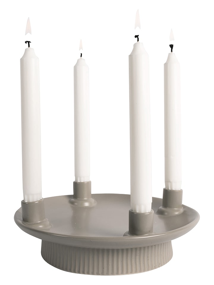 Sagaform Kerzenhalter ''Maria'' in Grau - (H)5 x Ø 23 cm - 37% | Kerzen-vasen