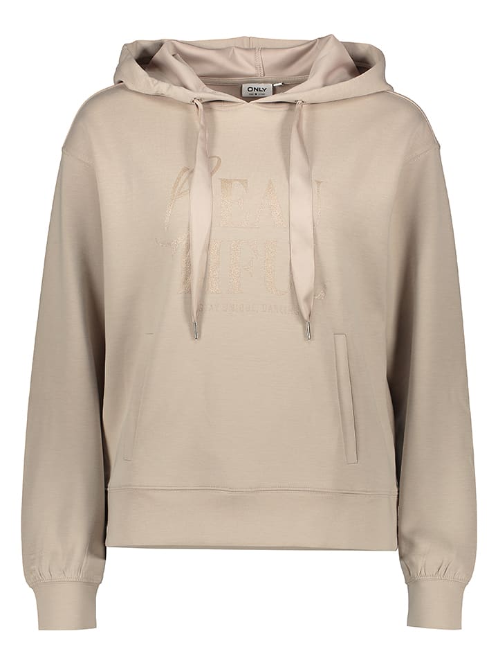 ONLY Hoodie in Beige - 50% | Größe L | Damen-sweatshirts-jacken