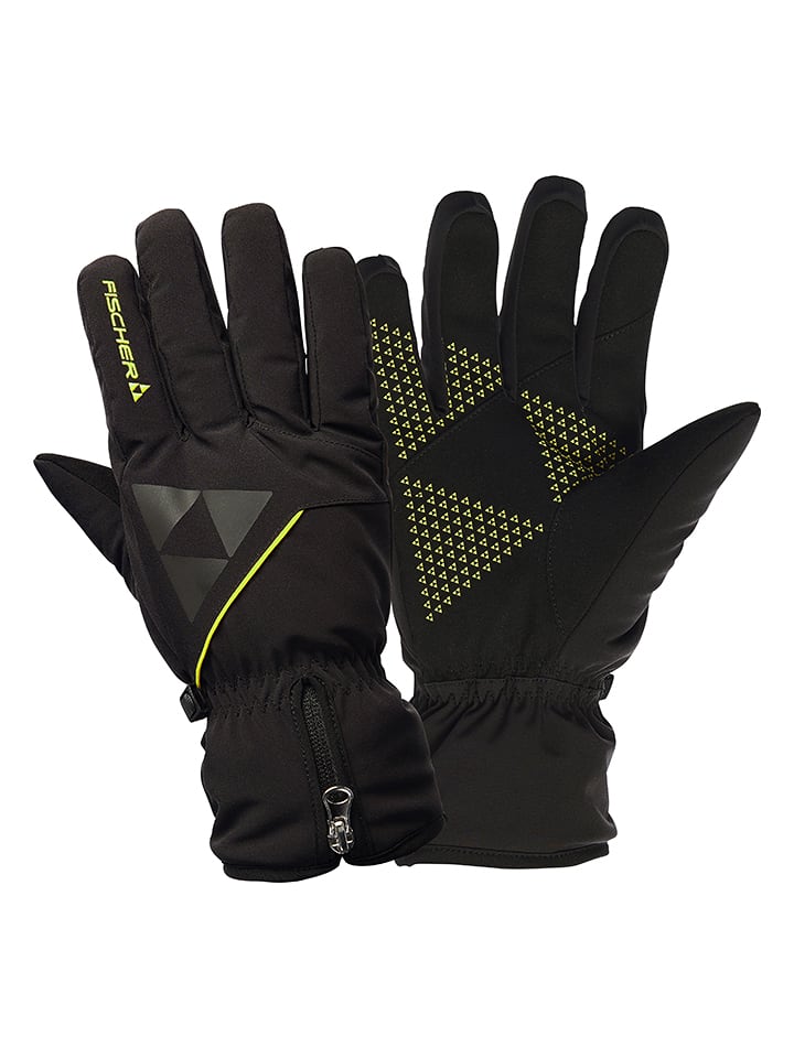 Fischer Ski-/ Snowboardfingerhandschuhe in Schwarz - 38% | Größe 9 | Damenhandschuhe