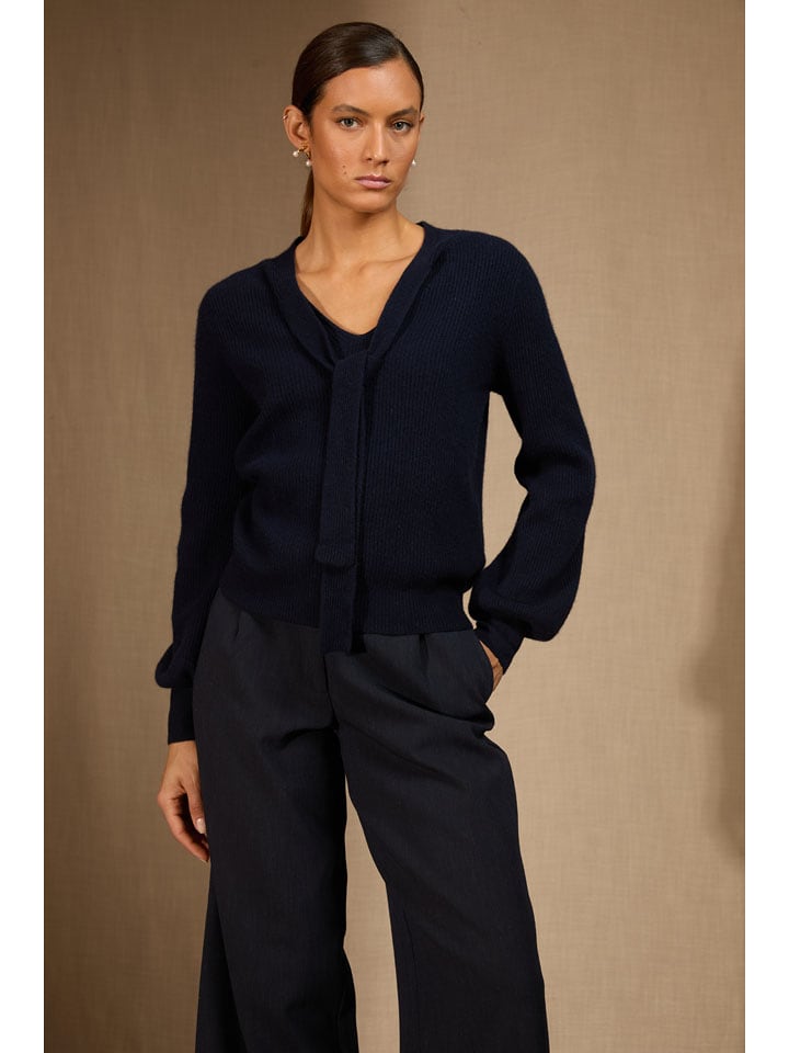 Perfect Cashmere Kaschmir-Pullover "Noty" in Dunkelblau - 68% | Größe L | Damen-pullover-cardigans