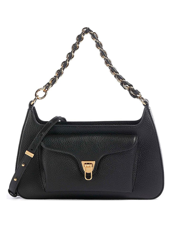 COCCINELLE Leder-Schultertasche in Schwarz - (B)29 x (H)15 x (T)6 cm - 27% | Damen-taschen