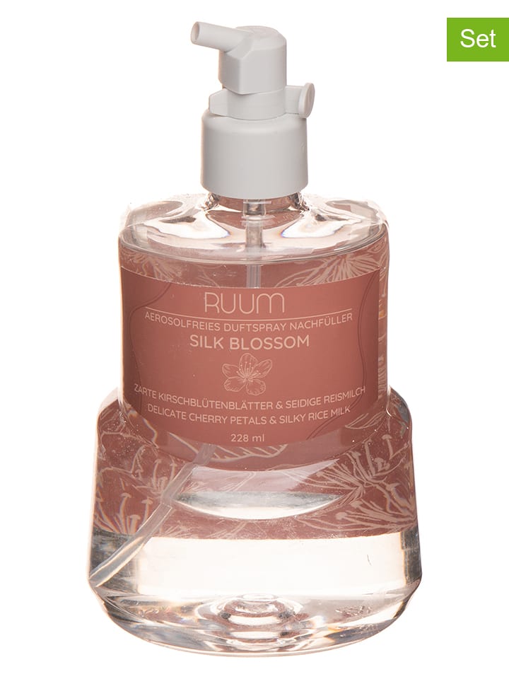 Ruum 3er-Set: Raumduft-Nachfüller "Silk Blossom", je 228 ml - 16% | Kerzen-vasen