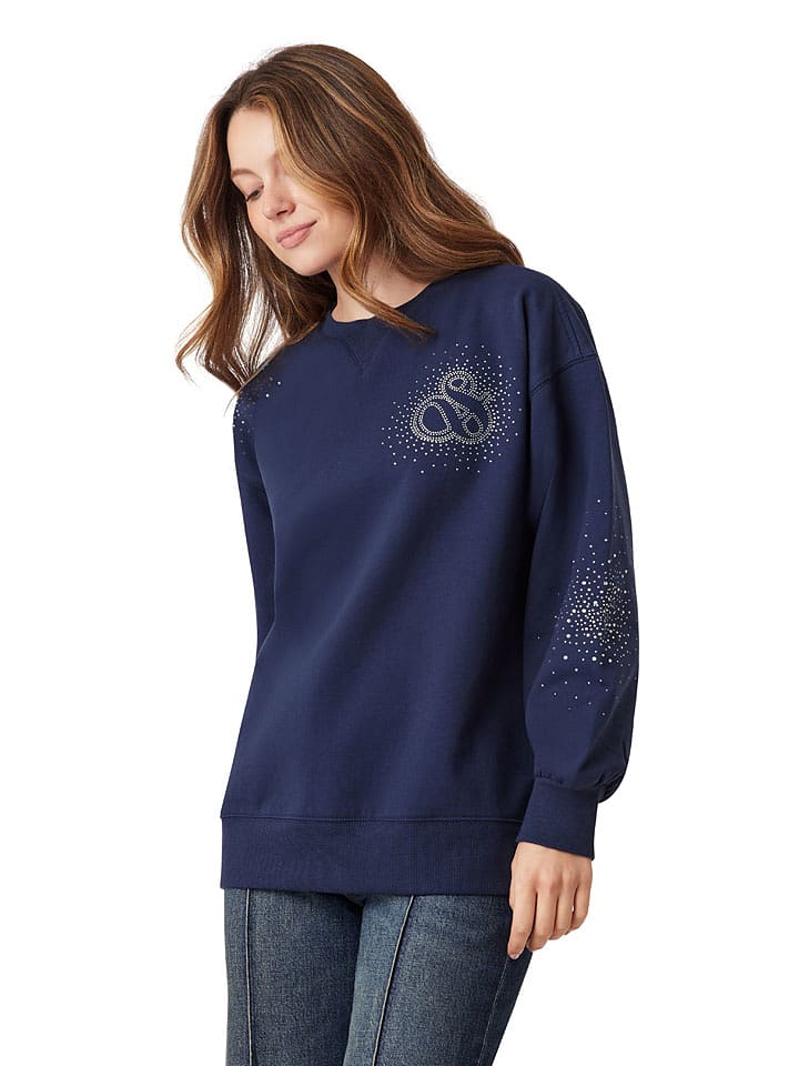 Scotch & Soda Sweatshirt in Dunkelblau - 68% | Größe M | Damen-sweatshirts-jacken