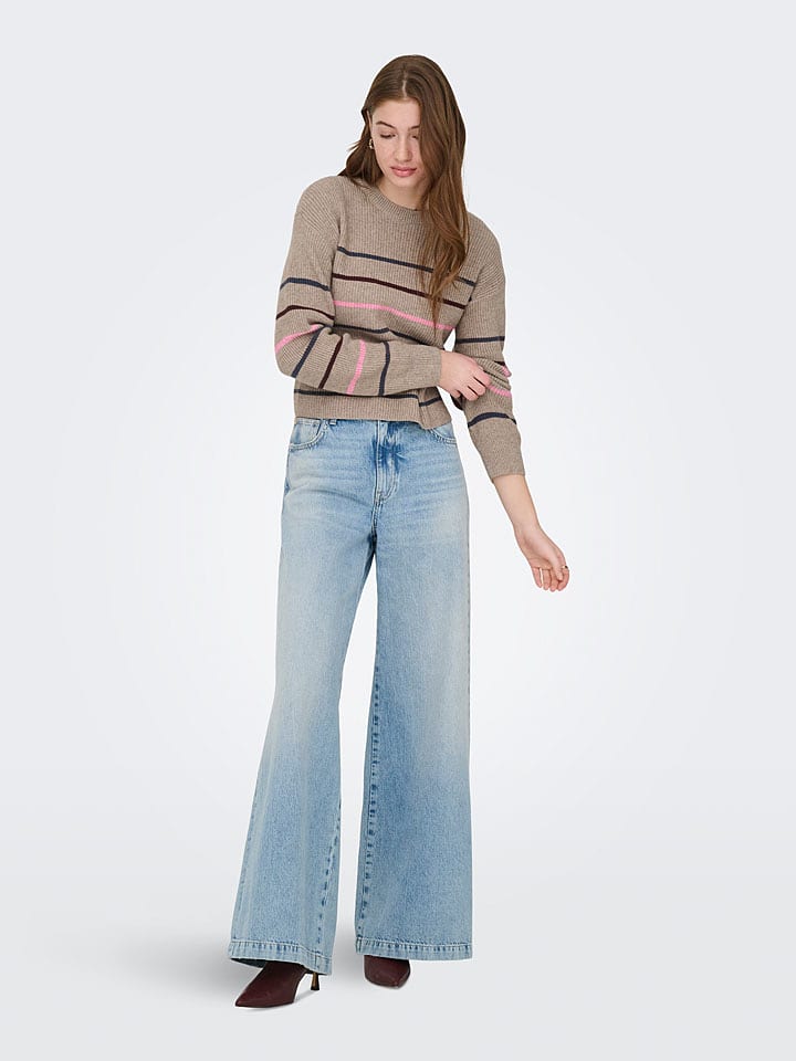 ONLY Pullover in Taupe - 45% | Größe M | Damen-pullover-cardigans