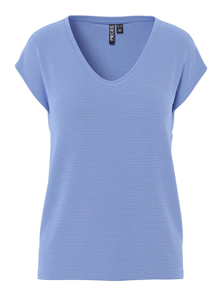 Pieces Shirt "Billo" in Hellblau - 40% | Größe XL | Damen-tops