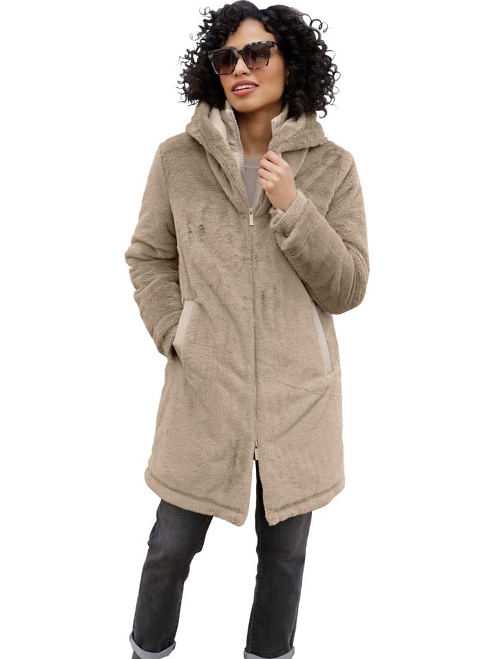 Heine Übergangsmantel in Beige - 75% | Größe 50 | Damenjacken