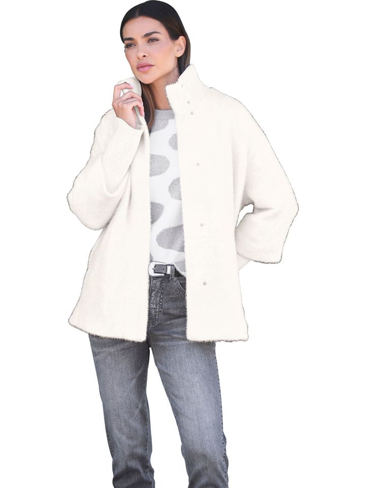Heine Übergangsjacke in Creme - 77% | Größe 42 | Damenjacken