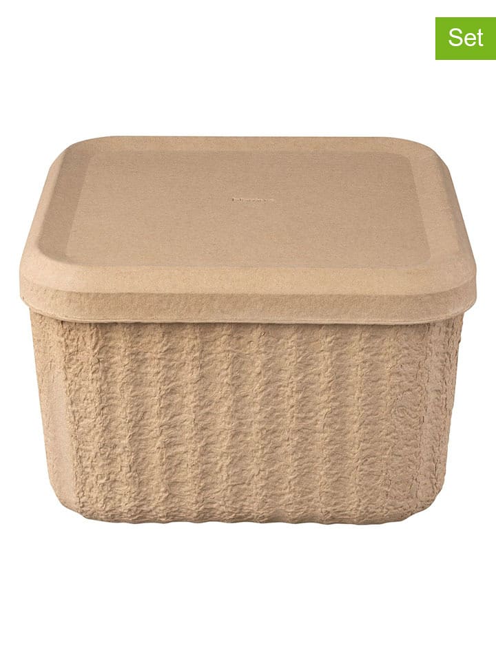 Blomus 2er-Set: Aufbewahrungsboxen "Redo" in Beige - (B)30 x (H)20 cm - 24% | Kisten-koerbe