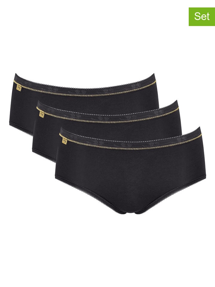 Sloggi 3er-Set: Pantys "Basic Gold" in Schwarz - 54% | Größe 44 | Damen-unterteile