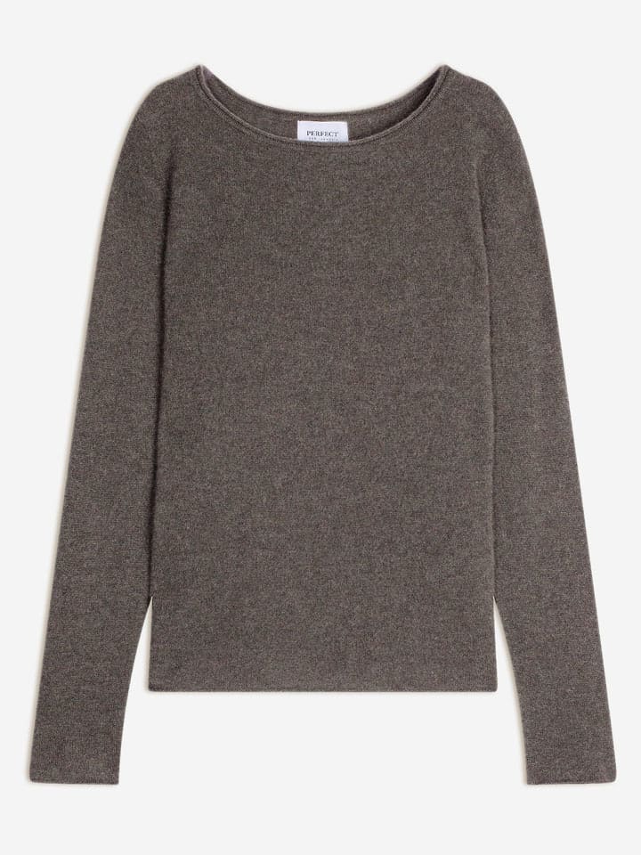 Perfect Cashmere Kaschmir-Pullover "Crou" in Taupe - 68% | Größe M | Damen-pullover-cardigans