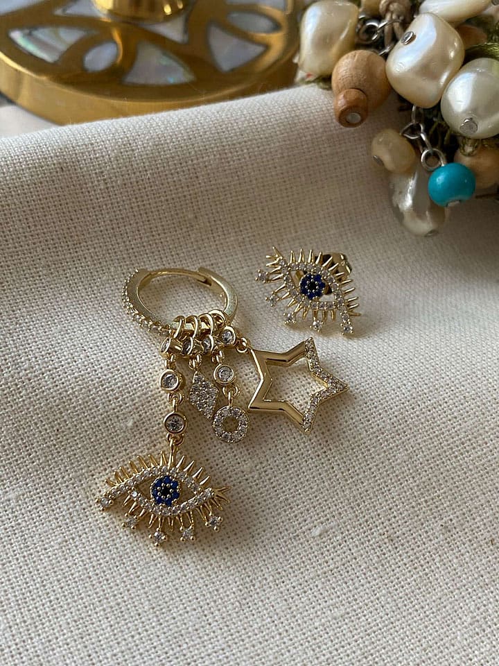 Luseera Vergold. Ohrringe mit Edelsteinen - 41% | Schmuck