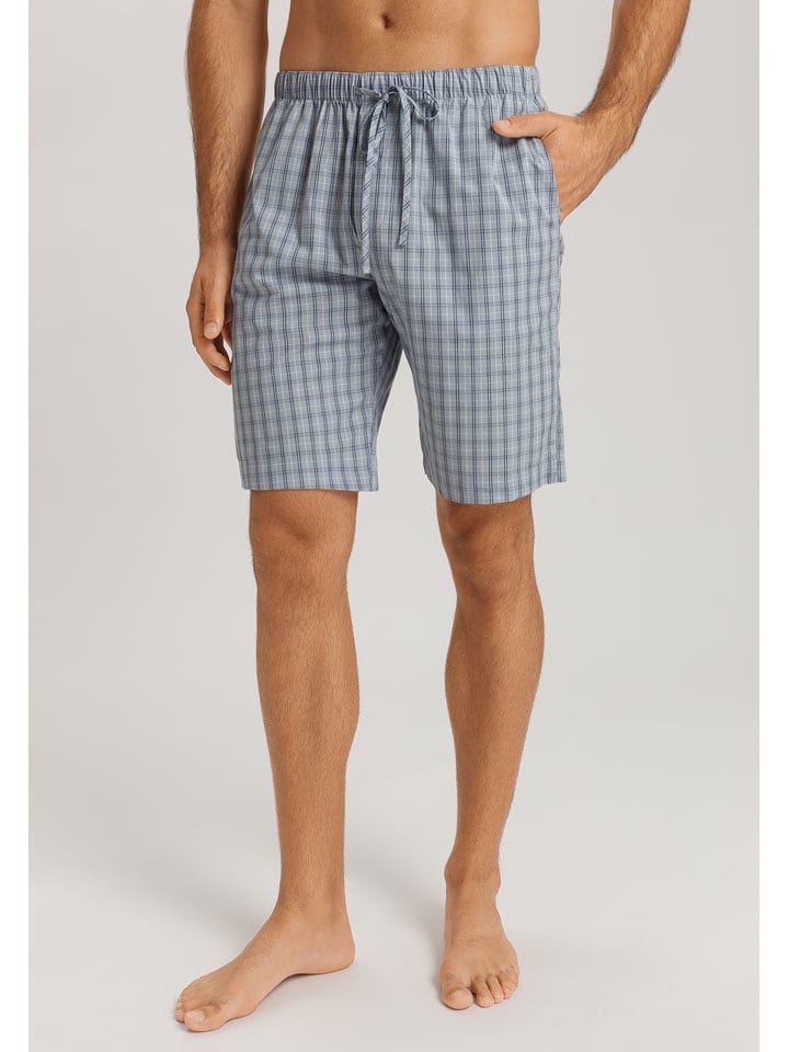 Hanro Pyjama-Shorts in Hellblau - 62% | Größe M | Herren-waesche
