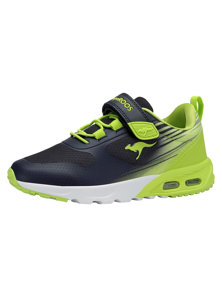 Kangaroos Sneakers "KX-Tempo EV" in Schwarz/ Grün - 39% | Größe 38 | Kindersneakers