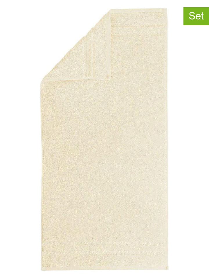 Egeria 3er-Set: Gästehandtücher in Creme - 54% | Größe 30x50 cm | Badtextilien