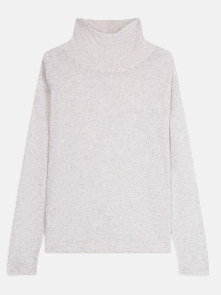 AUTHENTIC CASHMERE Kaschmir-Pullover "Cheviot" in Hellgrau - 65% | Größe S | Damen-pullover-cardigans
