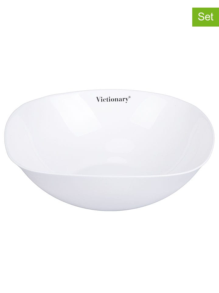 Villa d ́Este 3er-Set: Salatschalen "Victionary" in Weiß - Ø 25 cm - 65% | Gedeckter-tisch