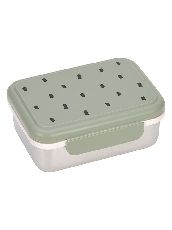 Lässig Edehlstahl-Lunchbox "Happy Prints" in Grün/ Grau - (L)17 x (B)13 x (H)6 cm - 12% | Aufbewahren-servieren