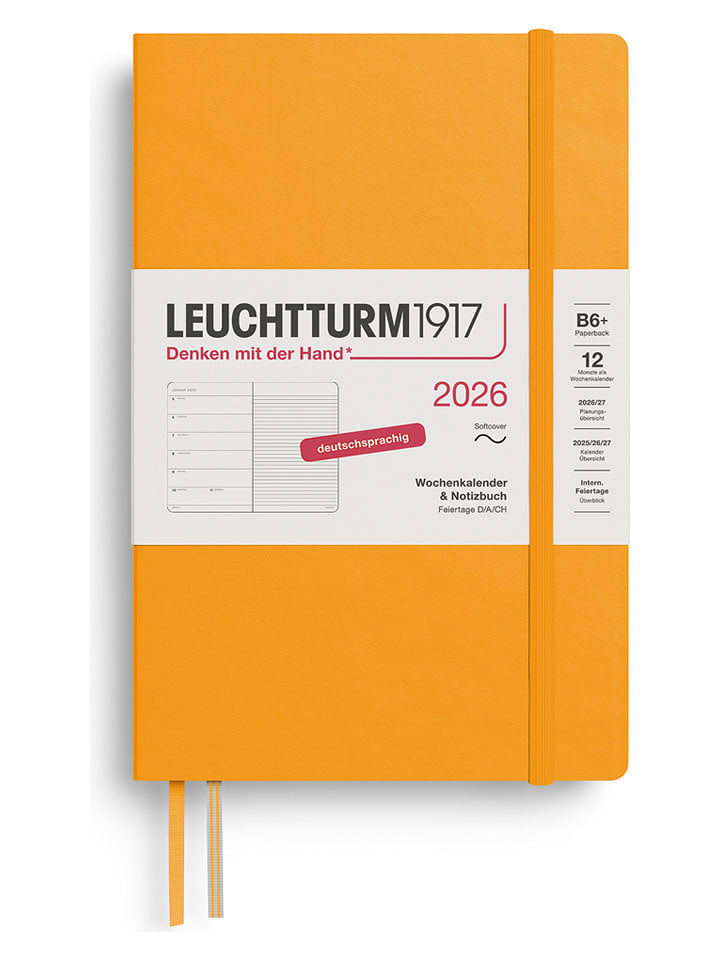 LEUCHTTURM1917 Wochenkalender 2026 in Orange - B6+ - 24% | Buero-schulbedarf