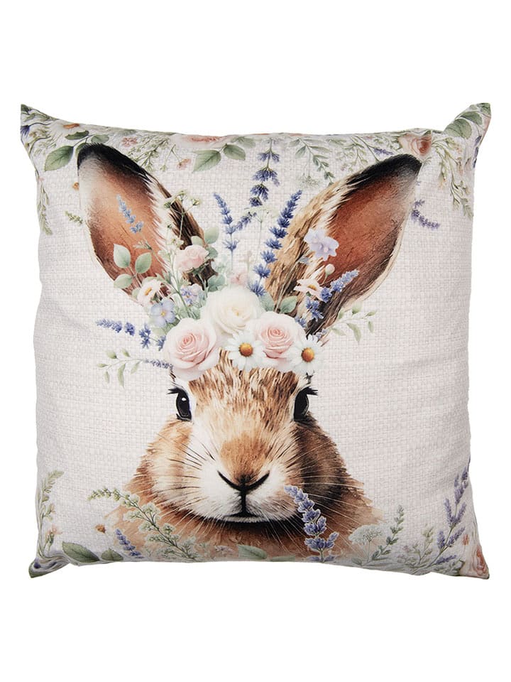 Clayre & Eef Kissenhülle in Creme/ Hellbraun - (L)45 x (B)45 cm - 24% | Dekokissen