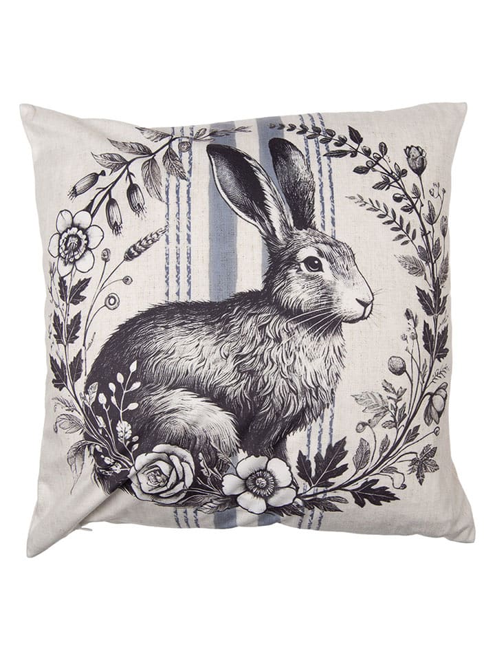 Clayre & Eef Poszewka w kolorze kremowo-czarnym na poduszkę - 45 x 45 cm rozmiar: onesize