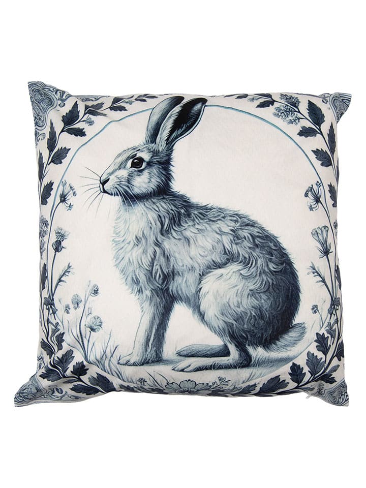 Clayre & Eef Kissenhülle in Weiß/ Blau - (L)45 x (B)45 cm - 12% | Dekokissen