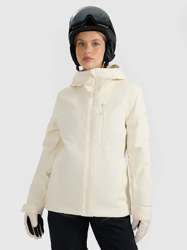 4F Ski-/ Snowboardjacke in Creme - 60% | Größe M | Damen-outdoorjacken