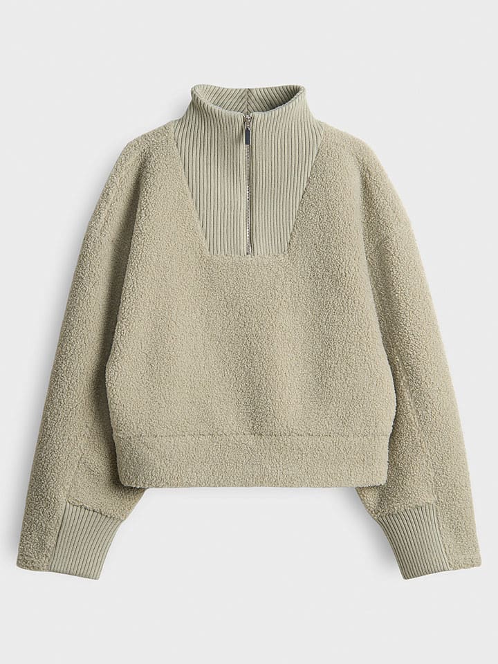 OPUS Fleecepullover "Gick" in Grün - 40% | Größe 38 | Damenpullover