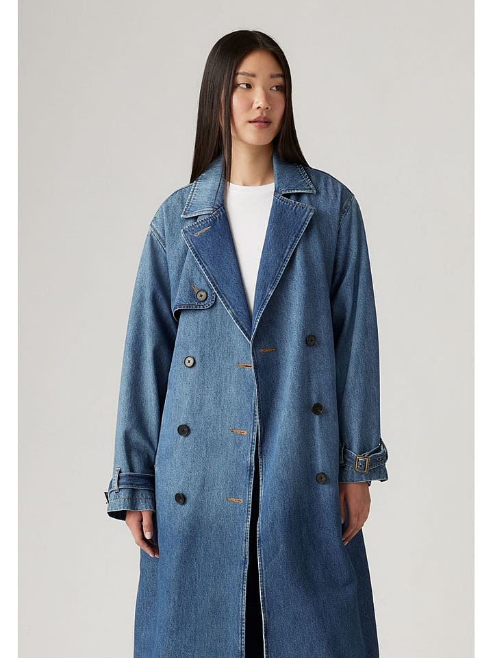 Levi's Jeans-Trenchcoat in Blau - 57% | Größe S | Damenjacken