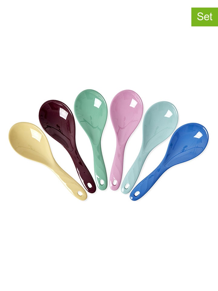 Rice 6er-Set: Salatlöffel in Bunt - (L)21 cm - 49% | Gedeckter-tisch