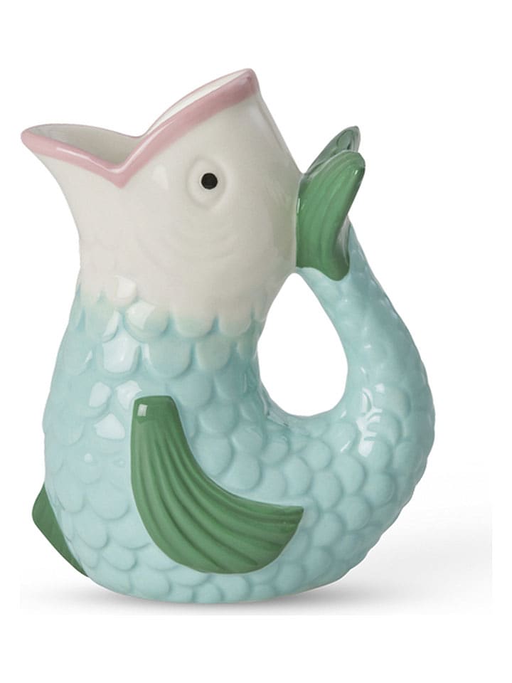 Rice Vase in Mint/ Creme - (B)10 x (H)14 x (T)8 cm - 18% | Kerzen-vasen