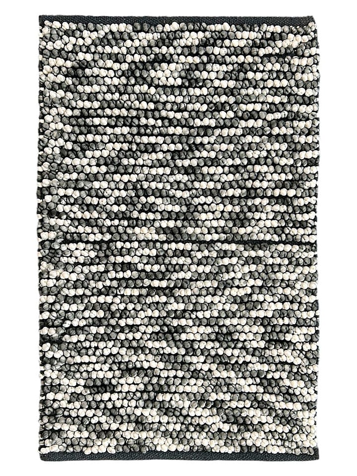 Zo!Home Badvorleger "Zola" in Anthrazit/ Weiß - 15% | Größe 60x60 cm | Heimtextilien-badematten