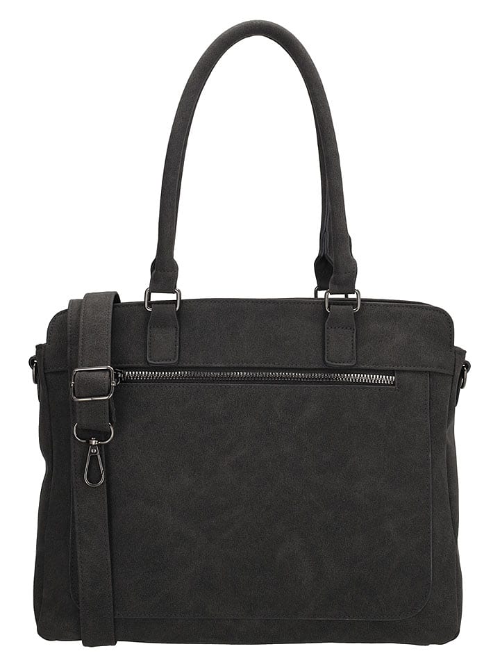 Beagles Leder-Schultertasche "Cambrils" in Schwarz - (B)31,5 x (H)25,5 x (T)11 cm - 50% | Damen-taschen